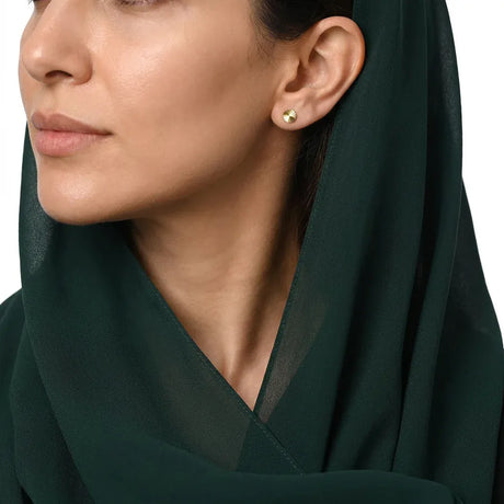 أقراط ذهب عيار 18 بتصميم مزخرف