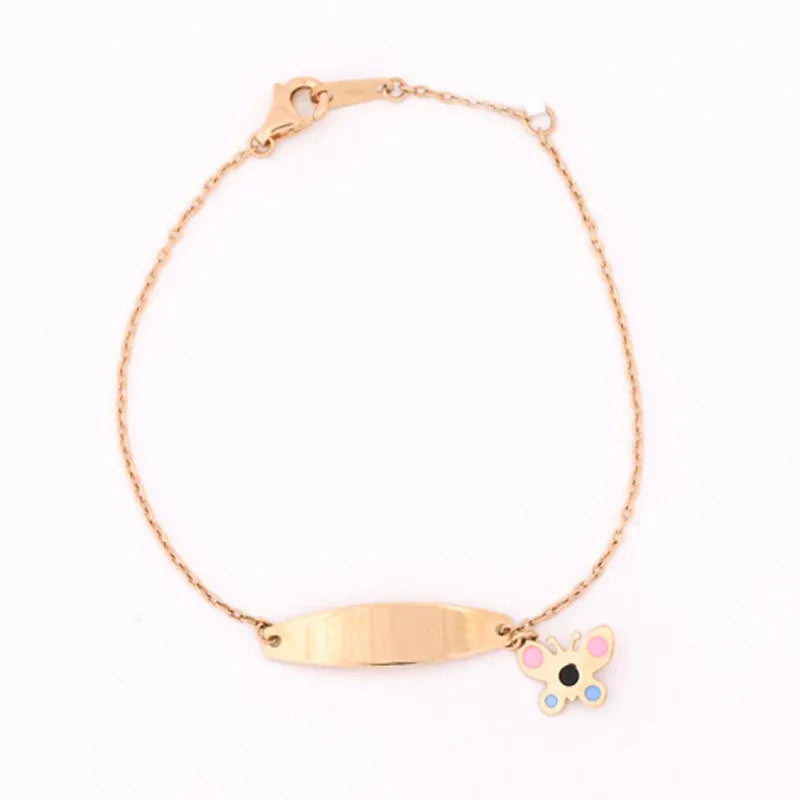 18K Gold Bracelet with Butterfly Design