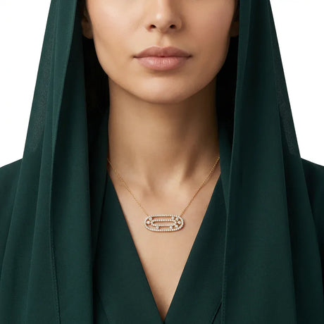 تعليقة راشيل ذهب عيار 18 بفصوص