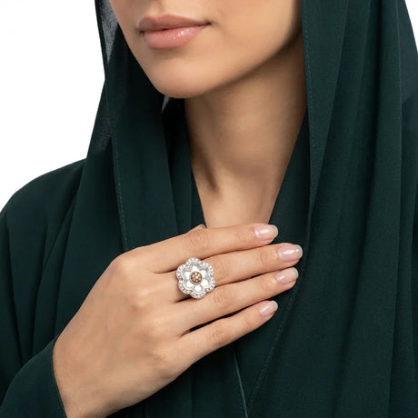 خاتم برلنت ذهب عيار 18 بفصوص لامعة