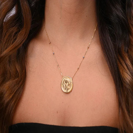 18K Gold Necklace Rare Coin