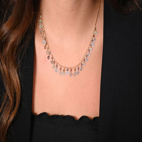 18K Gold Necklace Address of Love