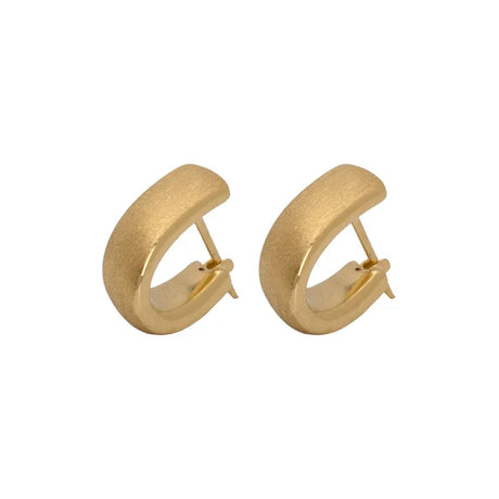 18K Gold Earrings with Aqua Design