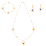 Half set of 18-karat gold, rare flower