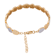 21K Gold Chain Bracelet with Engraving Design
