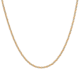 18K Gold Necklace with Triple Design and Beads