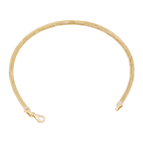 18K Gold Fluid Chain with Elegant Interlocking Design