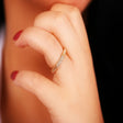 18K Gold Ring with Paved Stones