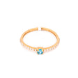 18K Gold Ring with Light Blue Stone