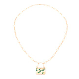 18K Gold Shawl with Colorful Bag Design