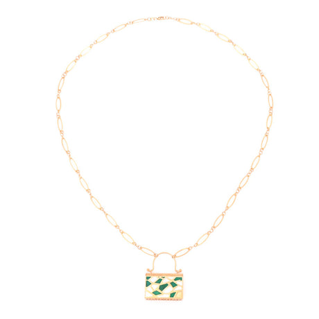 18K Gold Shawl with Colorful Bag Design