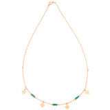 18K Gold Necklace Shining Stars