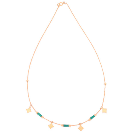 18K Gold Necklace Shining Stars
