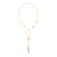 18K Gold Necklace Sunset Moons