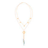 18K Gold Necklace Sunset Moons