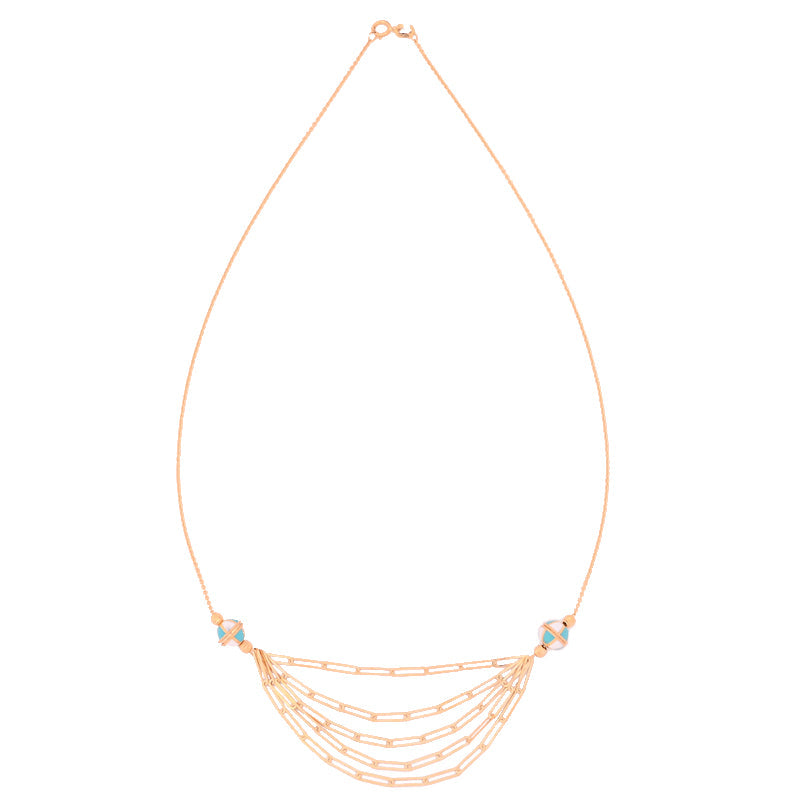 18-karat gold five-layer necklace