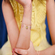 18K Gold Kids Bracelet with Floral Design