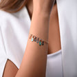 18K Gold Bracelet with Teardrop Shaped Charms