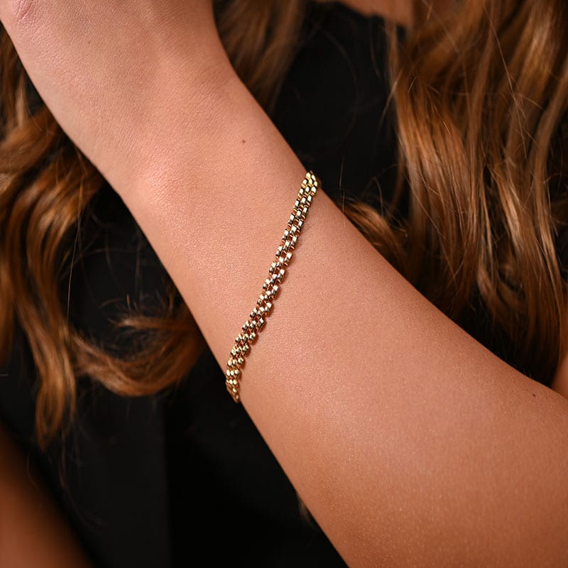 18K Gold Bracelet with Slim Chain Touch