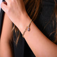 18K Gold Bracelet Attractive Eyes with Colorful Lock