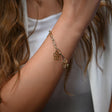 18K Gold Bracelet with Elegant Rose Design