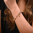 18K Gold Bracelet with Circular Hoops