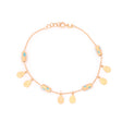18K Gold Elegance Kingdom Bracelet with Golden Teardrop Charms
