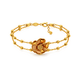 18K Gold Rabi' Al-Omr Set with Floral Pendant