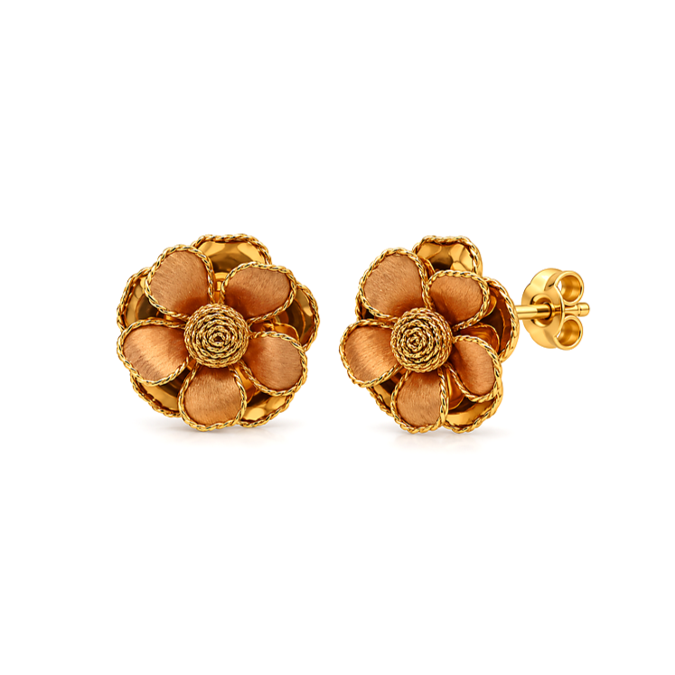18K Gold Rabi' Al-Omr Set with Floral Pendant
