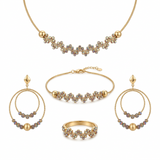 18K Gold Set with Circles Design