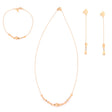 18 karat gold half set with a central knot design