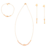 18 karat gold half set with a central knot design