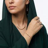 Half set of 18K gold, with close geometric shapes