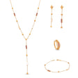 18K Gold Set with Prominent Rectangles