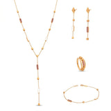 18K Gold Set with Prominent Rectangles
