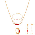 Delicate 18K Gold Rectangular Set