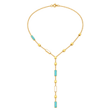 18K Gold Set with A Rectangular Colored Stone