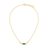 18K Gold Set with Delicate Colorful Rectangle Design