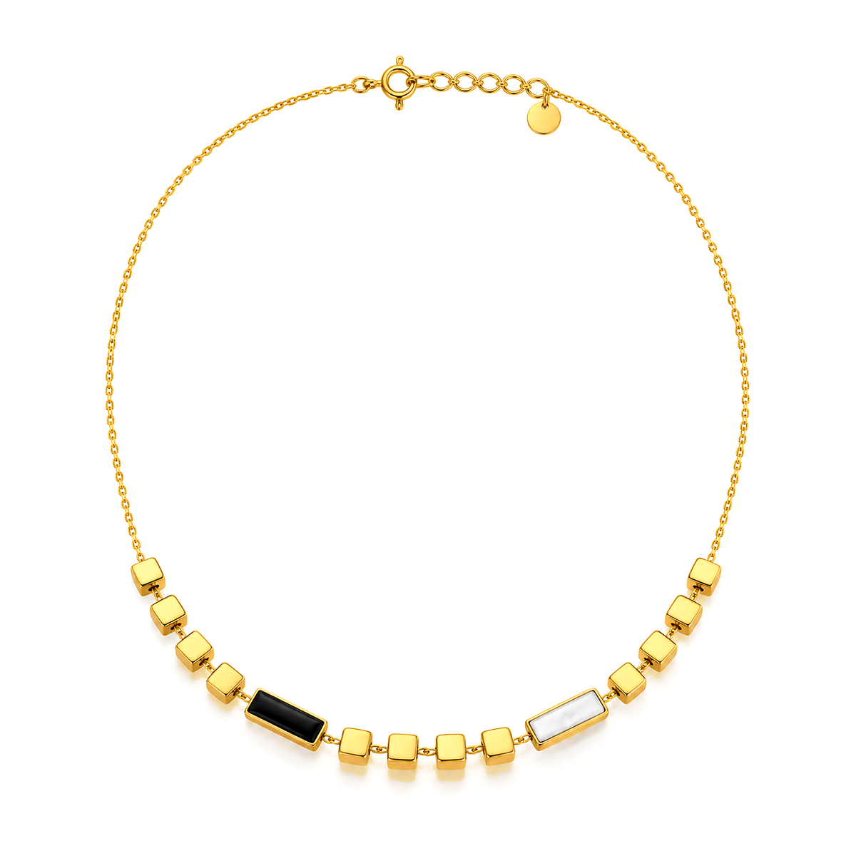 18K Gold Set with Geometric Design