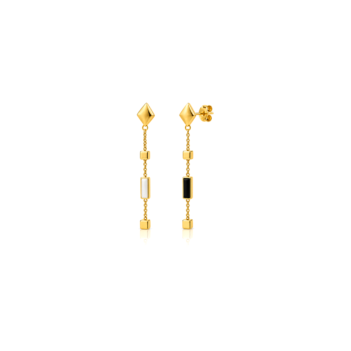 18K Gold Set with Geometric Design
