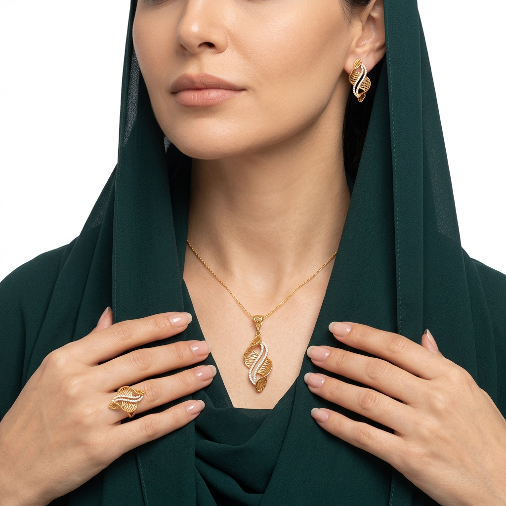 نصف طقم ذهب عيار 21