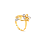 18K Gold Half Set with Spring Days Flower Design