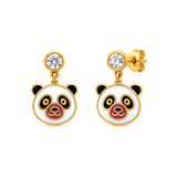 18K Gold Kids Half Set with Panda Design