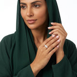 خاتم ذهب عيار 18 بتصميم عصري أملس