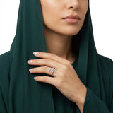خاتم ذهب عيار 18 سيلين بفصوص لامعة