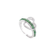 18K Gold Ring with Colorful Shining Gemstones