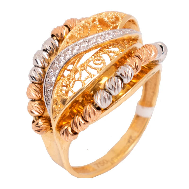 18K Gold Arbina Ring with Ornate Design