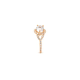 18K Gold Ring with Wealthy Circular Gemstone Shining Stones Design