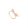 18K Gold Ring with Wing Design