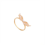 18K Gold Ring with Wing Design